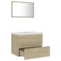 vidaXL Set Mobili da Bagno Rovere Sonoma in Truciolato vidaXL Set Mobili da Bagno Rovere Sonoma in Truciolato