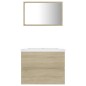 vidaXL Set Mobili da Bagno Rovere Sonoma in Truciolato vidaXL Set Mobili da Bagno Rovere Sonoma in Truciolato