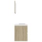 vidaXL Set Mobili da Bagno Rovere Sonoma in Truciolato vidaXL Set Mobili da Bagno Rovere Sonoma in Truciolato