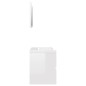 vidaXL Set Mobili da Bagno Bianco Lucido in Truciolato vidaXL Set Mobili da Bagno Bianco Lucido in Truciolato