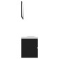 vidaXL Set Mobili da Bagno Nero in Truciolato vidaXL Set Mobili da Bagno Nero in Truciolato