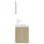vidaXL Set Mobili da Bagno Rovere Sonoma in Legno Multistrato