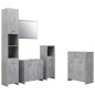 vidaXL Set Mobili da Bagno 4 pz Grigio Cemento vidaXL Set Mobili da Bagno 4 pz Grigio Cemento