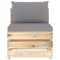 vidaXL Set Salotto da Giardino con Cuscini 4 pz Legno Impregnato Verde vidaXL Set Salotto da Giardino con Cuscini 4 pz Legno Impregnato Verde