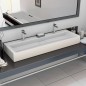 Lavandino 120x46x11 cm Blocco in Marmo/Minerale Bianco Lavandino 120x46x11 cm Blocco in Marmo/Minerale Bianco