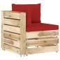 vidaXL Set Salotto da Giardino con Cuscini 8 pz Legno Impregnato Verde