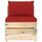 vidaXL Set Divani da Giardino con Cuscini 12 pz Legno Impregnato Verde vidaXL Set Divani da Giardino con Cuscini 12 pz Legno Impregnato Verde