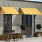Tenda da Sole per Bistrò 400x120 cm Arancione e Bianca Tenda da Sole per Bistrò 400x120 cm Arancione e Bianca