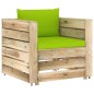 vidaXL Set Divani da Giardino con Cuscini 6 pz Legno Impregnato Verde