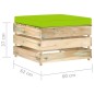 vidaXL Set Divani da Giardino con Cuscini 6 pz Legno Impregnato Verde