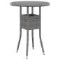 vidaXL Set da Pranzo per Giardino 3 pz in Polyrattan Grigio vidaXL Set da Pranzo per Giardino 3 pz in Polyrattan Grigio