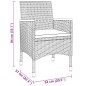 vidaXL Set da Pranzo per Giardino 3 pz in Polyrattan Grigio vidaXL Set da Pranzo per Giardino 3 pz in Polyrattan Grigio