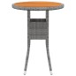 vidaXL Set da Pranzo per Giardino 3 pz in Polyrattan Grigio