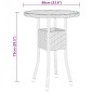 vidaXL Set da Pranzo per Giardino 3 pz in Polyrattan Grigio
