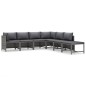 vidaXL Set Divani da Giardino 7 pz con Cuscini in Polyrattan Grigio vidaXL Set Divani da Giardino 7 pz con Cuscini in Polyrattan Grigio