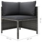 vidaXL Set Divani da Giardino 7 pz con Cuscini in Polyrattan Grigio vidaXL Set Divani da Giardino 7 pz con Cuscini in Polyrattan Grigio