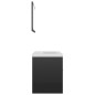 vidaXL Set Mobili da Bagno Nero Lucido in Truciolato vidaXL Set Mobili da Bagno Nero Lucido in Truciolato