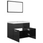 vidaXL Set Mobili da Bagno Nero Lucido in Truciolato vidaXL Set Mobili da Bagno Nero Lucido in Truciolato