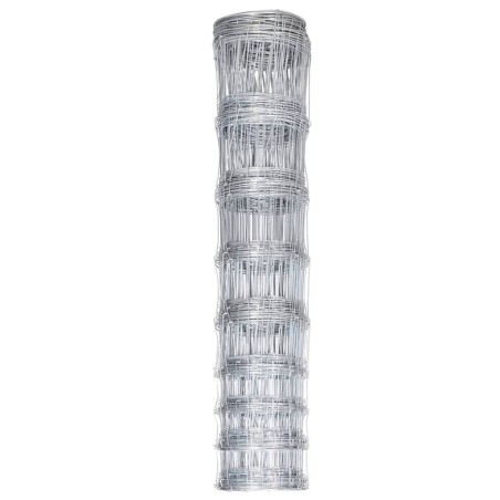 Recinzione da Giardino in Acciaio Zincato 50x1,2 m Argento