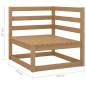 vidaXL Divano da Giardino a 2 Posti Miele in Legno Massello di Pino vidaXL Divano da Giardino a 2 Posti Miele in Legno Massello di Pino