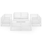 vidaXL Set Divani da Giardino 9 pz Bianco in Legno Massello di Pino vidaXL Set Divani da Giardino 9 pz Bianco in Legno Massello di Pino