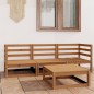 vidaXL Set Divani da Giardino 4 pz Miele in Legno Massello di Pino vidaXL Set Divani da Giardino 4 pz Miele in Legno Massello di Pino