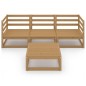 vidaXL Set Divani da Giardino 4 pz Miele in Legno Massello di Pino vidaXL Set Divani da Giardino 4 pz Miele in Legno Massello di Pino
