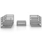 vidaXL Set Divani da Giardino 6 pz Grigio in Legno Massello di Pino vidaXL Set Divani da Giardino 6 pz Grigio in Legno Massello di Pino