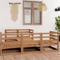 vidaXL Set Divani da Giardino 6 pz Miele in Legno Massello di Pino vidaXL Set Divani da Giardino 6 pz Miele in Legno Massello di Pino