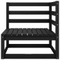 vidaXL Set Divani da Giardino 6 pz Nero in Legno Massello di Pino