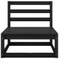 vidaXL Set Divani da Giardino 6 pz Nero in Legno Massello di Pino