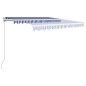 Tenda da Sole Retrattile Manuale 300x250 cm Blu e Bianca