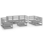 vidaXL Set Divani da Giardino 8 pz Grigio in Legno Massello di Pino vidaXL Set Divani da Giardino 8 pz Grigio in Legno Massello di Pino
