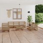 vidaXL Set Divani da Giardino 8 pz Miele in Legno Massello di Pino vidaXL Set Divani da Giardino 8 pz Miele in Legno Massello di Pino