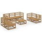 vidaXL Set Divani da Giardino 8 pz Miele in Legno Massello di Pino vidaXL Set Divani da Giardino 8 pz Miele in Legno Massello di Pino