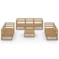 vidaXL Set Divani da Giardino 8 pz Miele in Legno Massello di Pino vidaXL Set Divani da Giardino 8 pz Miele in Legno Massello di Pino
