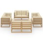 vidaXL Set Divani da Giardino 8 pz con Cuscini Legno Massello Pino vidaXL Set Divani da Giardino 8 pz con Cuscini Legno Massello Pino