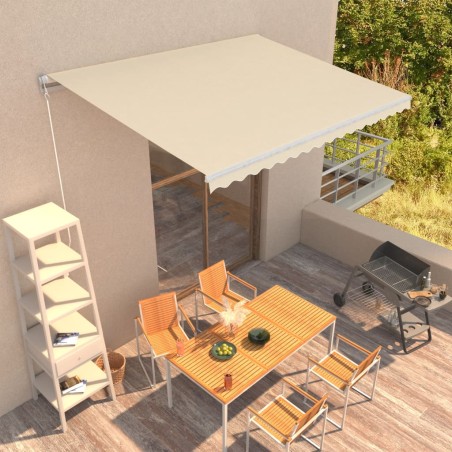 Tenda da Sole Retrattile Manuale 400x300 cm Crema
