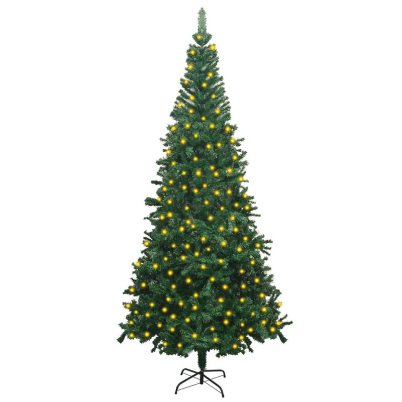 vidaXL Albero di Natale Artificiale con LED 240 cm L Verde vidaXL Albero di Natale Artificiale con LED 240 cm L Verde