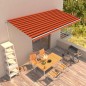 Tenda da Sole Retrattile Manuale 600x300 cm Arancione e Marrone Tenda da Sole Retrattile Manuale 600x300 cm Arancione e Marrone