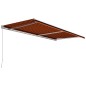 Tenda da Sole Retrattile Manuale 600x300 cm Arancione e Marrone Tenda da Sole Retrattile Manuale 600x300 cm Arancione e Marrone