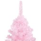 vidaXL Albero Natale Artificiale a Metà LED e Supporto Rosa 120 cm PVC vidaXL Albero Natale Artificiale a Metà LED e Supporto Rosa 120 cm PVC