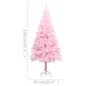 vidaXL Albero Natale Artificiale a Metà LED e Supporto Rosa 120 cm PVC vidaXL Albero Natale Artificiale a Metà LED e Supporto Rosa 120 cm PVC