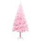 vidaXL Albero Natale Artificiale a Metà LED e Supporto Rosa 150 cm PVC vidaXL Albero Natale Artificiale a Metà LED e Supporto Rosa 150 cm PVC