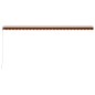 Tenda da Sole Retrattile Manuale 600x300 cm Arancione e Marrone Tenda da Sole Retrattile Manuale 600x300 cm Arancione e Marrone