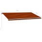 Tenda da Sole Retrattile Manuale 600x300 cm Arancione e Marrone Tenda da Sole Retrattile Manuale 600x300 cm Arancione e Marrone