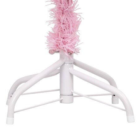 vidaXL Albero Natale Artificiale con LED e Supporto Rosa 240 cm PVC