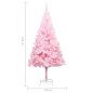 vidaXL Albero Natale Artificiale con LED e Supporto Rosa 240 cm PVC