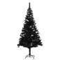 vidaXL Set Albero Natale Artificiale con LED e Base Nero 210 cm PVC vidaXL Set Albero Natale Artificiale con LED e Base Nero 210 cm PVC