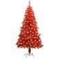 vidaXL Albero Natale Artificiale con LED e Supporto Rosso 120 cm PVC vidaXL Albero Natale Artificiale con LED e Supporto Rosso 120 cm PVC